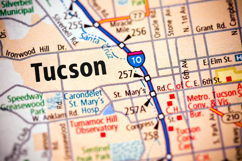 Tucson Arizona map highways - Stargate West
